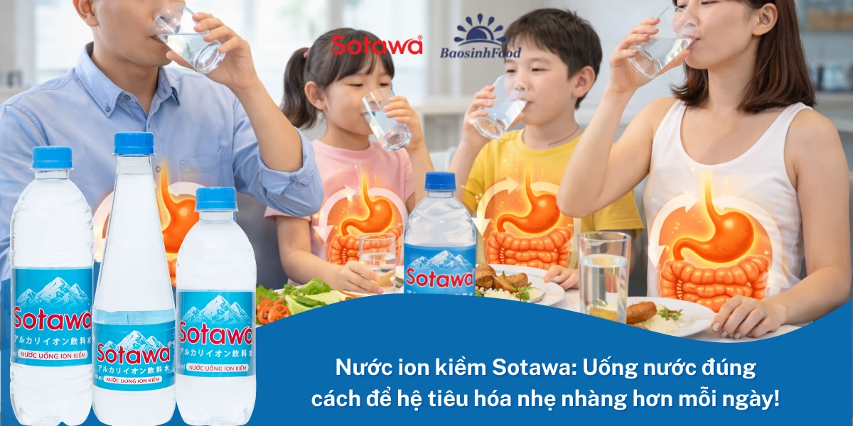 Nước ion kiềm Sotawa: Uống nước đúng cách để hệ tiêu hóa nhẹ nhàng hơn mỗi ngày